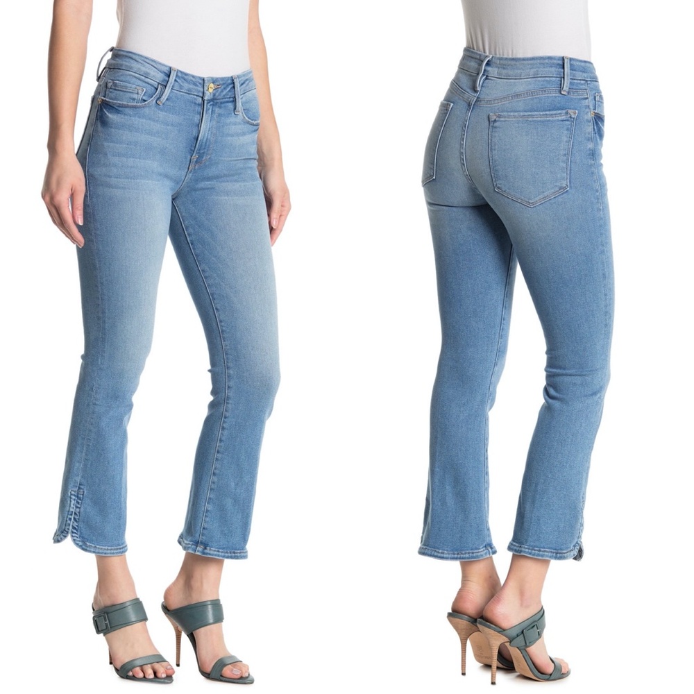 FRAME Le Crop Mini Boot Curve Slit in Apollo J297